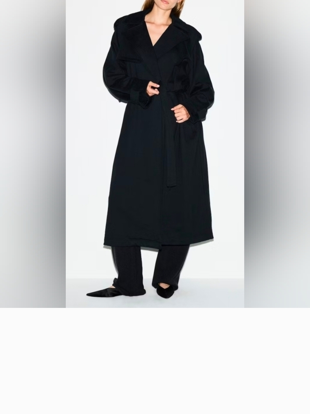 SKIMS Black Long Belted Trench Coat - NWT - 2X